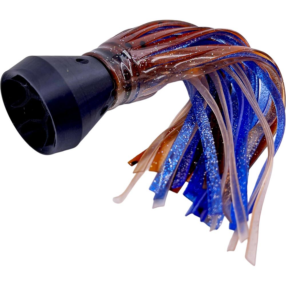 Root Beer Speckle and Blue Shimmer Jet Head Smoker
