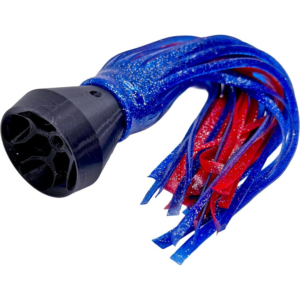 Blue and Red Shimmer Jet Head Smoker