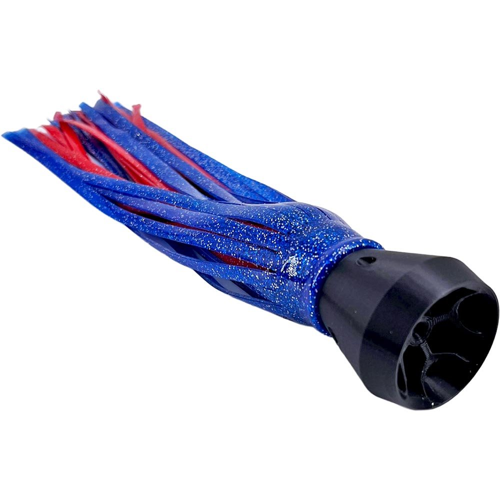 Blue and Red Shimmer Jet Head Smoker