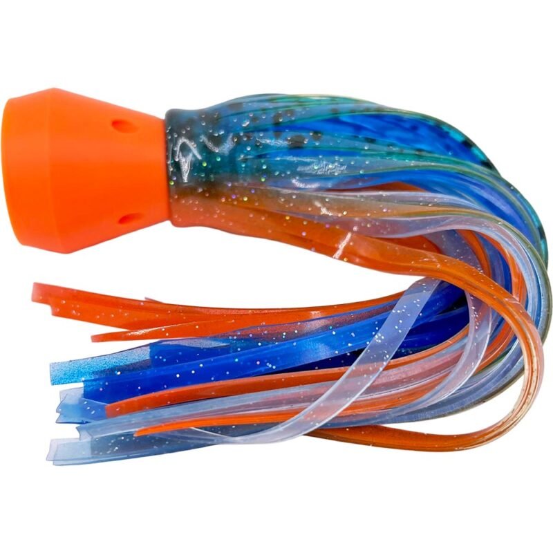 Ice Blue Speckle and Orange