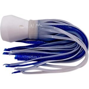White and Blue Shimmer Jet Head Smoker