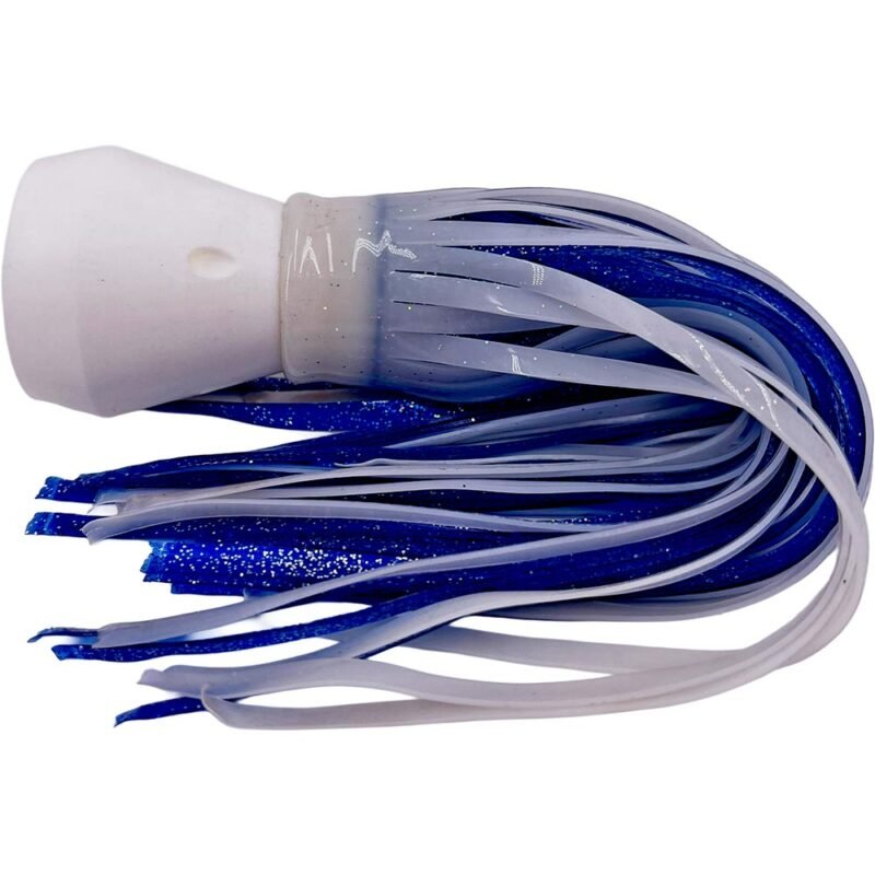 White and Blue Shimmer Jet Head Smoker White and Blue Shimmer Jet Head Smoker