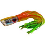 Orange slant face teaser trolling lure