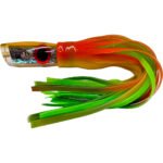 Orange slant face teaser trolling lure