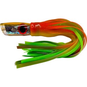 Orange slant face teaser trolling lure