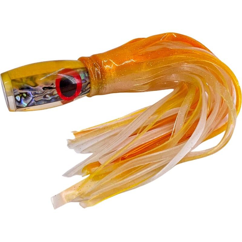 Orange Flat Face Pusher Trolling Lure- Large 14.5″